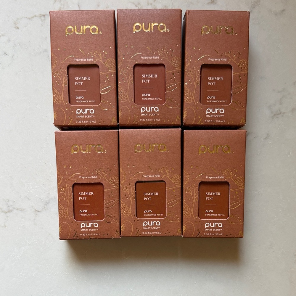 Pura Scents Simmer Pot Fragrance Refills Set of 6 NEW IN BOX
